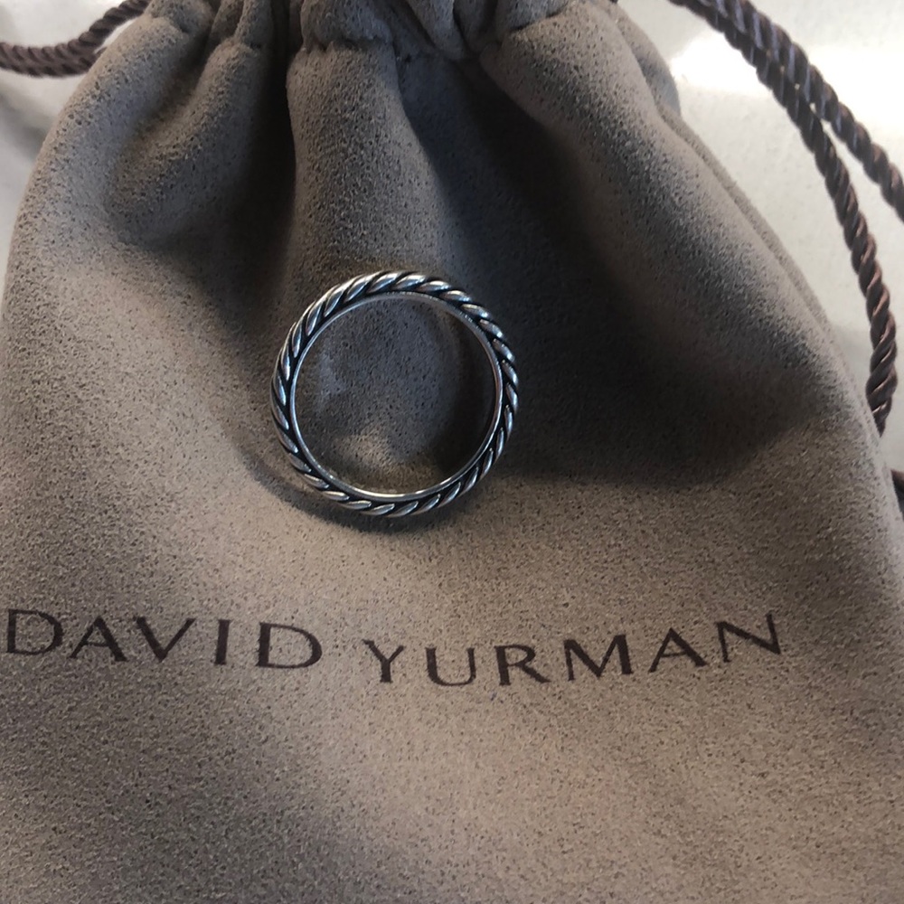 David Yurman silver band size 7